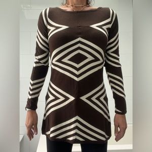 Alice + Olivia Geometric Tunic Sweater/Minidress
